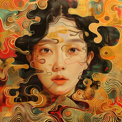 Wall Mural - womans face