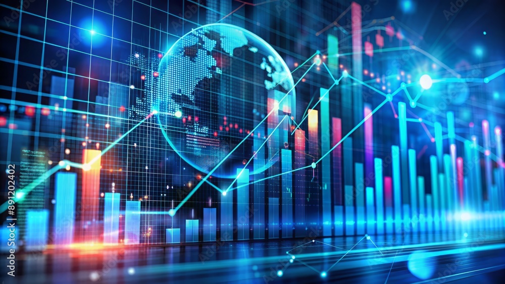Financial data graph chart report statistic marketing research ...