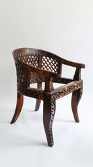 Wall Mural - Intricately Carved Wooden Chair