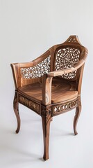 Wall Mural - Intricately Carved Wooden Chair