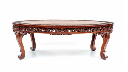 Wall Mural - Ornate Carved Wooden Coffee Table