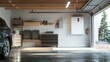© MD.firmansyah - Modern Garage Interior with Electric Car and Storage