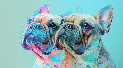 Wall Mural - funny dogs