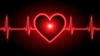 © Tima - Red heartbeat line showing love and healthcare on red background