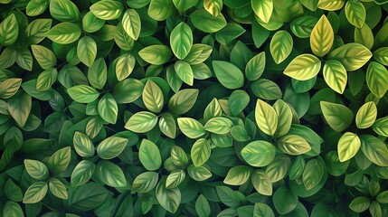 Sticker - green leaves wallpaper