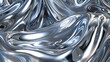 © Mhee Offset - An abstract chrome texture with swirling patterns and reflective highlights, capturing the essence of sleek, shiny metal surfaces in a visually appealing composition