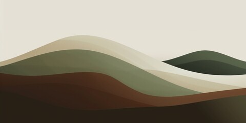 Canvas Print - Abstract Landscape with Soft Curved Hills