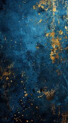 Canvas Print - Abstract Blue and Gold Textured Background Design