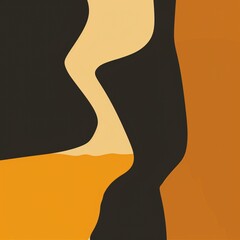 Poster - Abstract Shapes in Earthy Tones