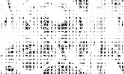 Poster - Monochrome gradient halftone dots background. Overlay png illustration. Abstract grunge dots on transparent background