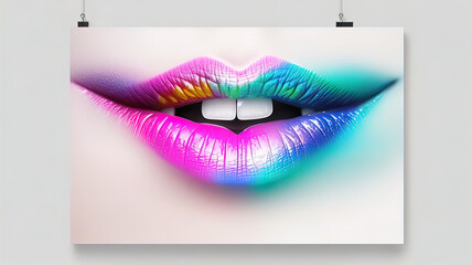 lipstick kiss prints, fashion world print format, cosmetics and perfumes