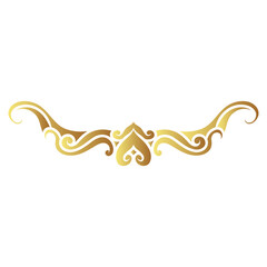 Sticker - swirl decorative golden element