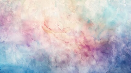 Wall Mural - A delicate watercolor background with soft, flowing colors blending into each other.