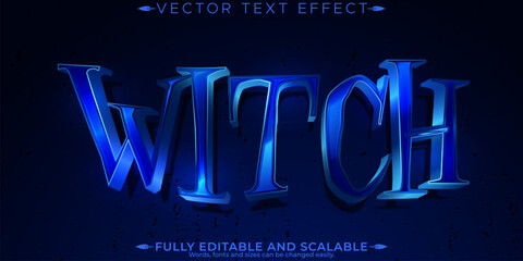 Poster - Spooky text effect, editable horror and witch customizable font style