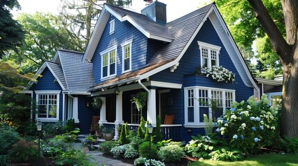 paint navy blue house 