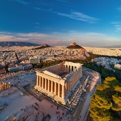 Wall Mural - Acropolis in Athens, AI generated