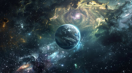 Wall Mural - beautiful and mysterious outer space.