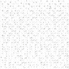 Wall Mural - binary code matrix. the background on the screen consists of the numbers 0 and 1. binary code matrix