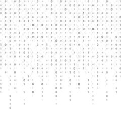 Wall Mural - binary code matrix. the background on the screen consists of the numbers 0 and 1. binary code matrix