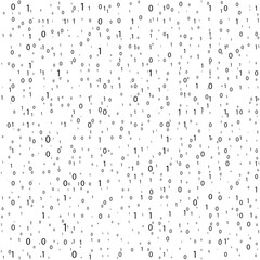 Wall Mural - binary code matrix. the background on the screen consists of the numbers 0 and 1. binary code matrix