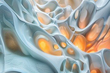Poster - An image capturing a dynamic abstract composition with flowing light and vibrant colors, creating a visually stimulating piece that evokes energy and movement.