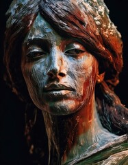 sculpture of the woman of the dead