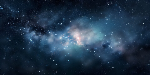 Poster - Galaxy with Stars and Interstellar Dust On The Universe.