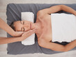 © peopleimages.com - Spa, relax and hands for face massage with wellness, above and luxury routine for zen or peace. Skincare, masseuse and woman for facial rejuvenation, lymphatic drainage and anti aging treatment.