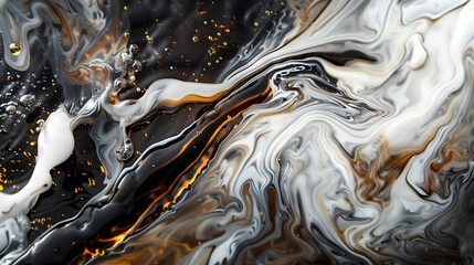  Abstract Engine Oil and Milk Swirl