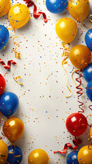 Birthday Celebration Background with Balloons