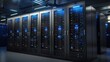 © Johannes - Concept of computer server technologies for big data management supercomputer.