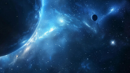 Wall Mural - blue space background