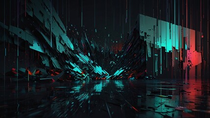 abstract background with code, AI Generated.