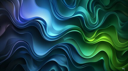 Poster - Abstract background with a fluid gradient effect in blue and green tones perfect for eco-friendly and sustainability presentations Illustration Flat Color, Clip Art Style , Minimalism,