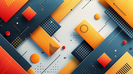 Wall Mural - Simple and modern abstract background with clean lines and bright tones suitable for corporate and business slides Illustration Flat Color, Clip Art Style , Minimalism,