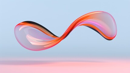 Wall Mural - Simple abstract background with gradient waves in bold colors perfect for business presentations focused on innovation 3D Illustration image , Minimalism,