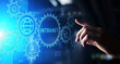 © WrightStudio - Intranet Business Corporate communication document management system dms. Privacy cybersecurity technology concept on virtual screen.