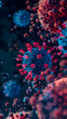 © Line - realistic high-resolution photo of virus, with detailed background