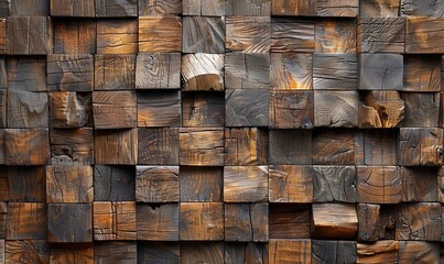 Wall Mural - wooden wall panel texture