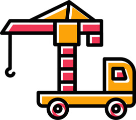 Wall Mural - Lifter Crane Vector Icon