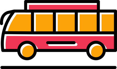 Canvas Print - Bus Vector Icon