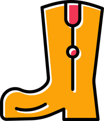 Wall Mural - Cowboy Boot Vector Icon