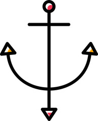 Sticker - Anchor Vector Icon