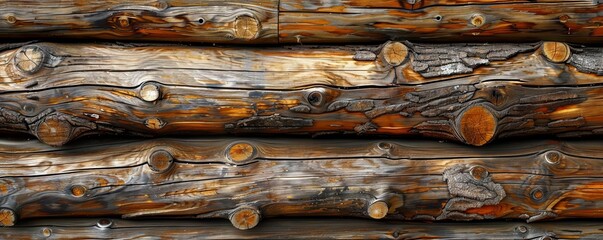 Wall Mural - wooden wall background with natural texture