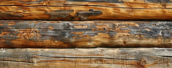 Wall Mural - wooden wall background with natural texture