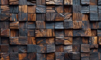 Wall Mural - wooden wall panel texture