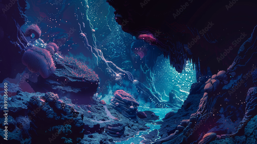 Deep Area Illustrate the mysterious and less-explored deep-sea environments ...