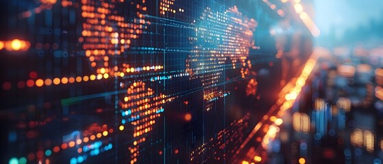 Global Network Data Technology Digital World Connectivity. AI Generated