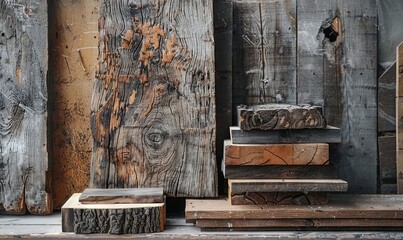 Wall Mural - vintage wooden boards with natural character