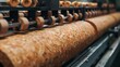 © Pter - a machine can manufacture mixture of cork and leather material in the factory